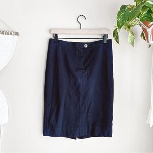 Tory Burch Navy Pencil Skirt